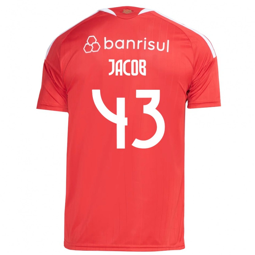 Danxen Kinderen Bernardo Jacob #43 Rood Wit Thuisshirt Thuistenue 2026/27 T-Shirt
