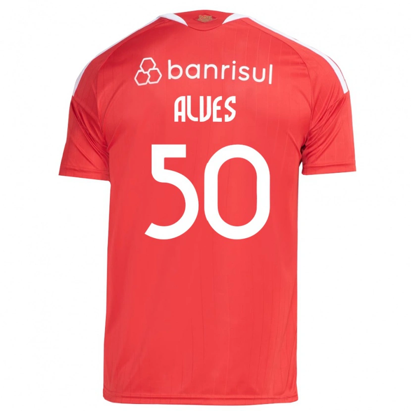 Danxen Kinderen Kauan Alves #50 Rood Wit Thuisshirt Thuistenue 2026/27 T-Shirt
