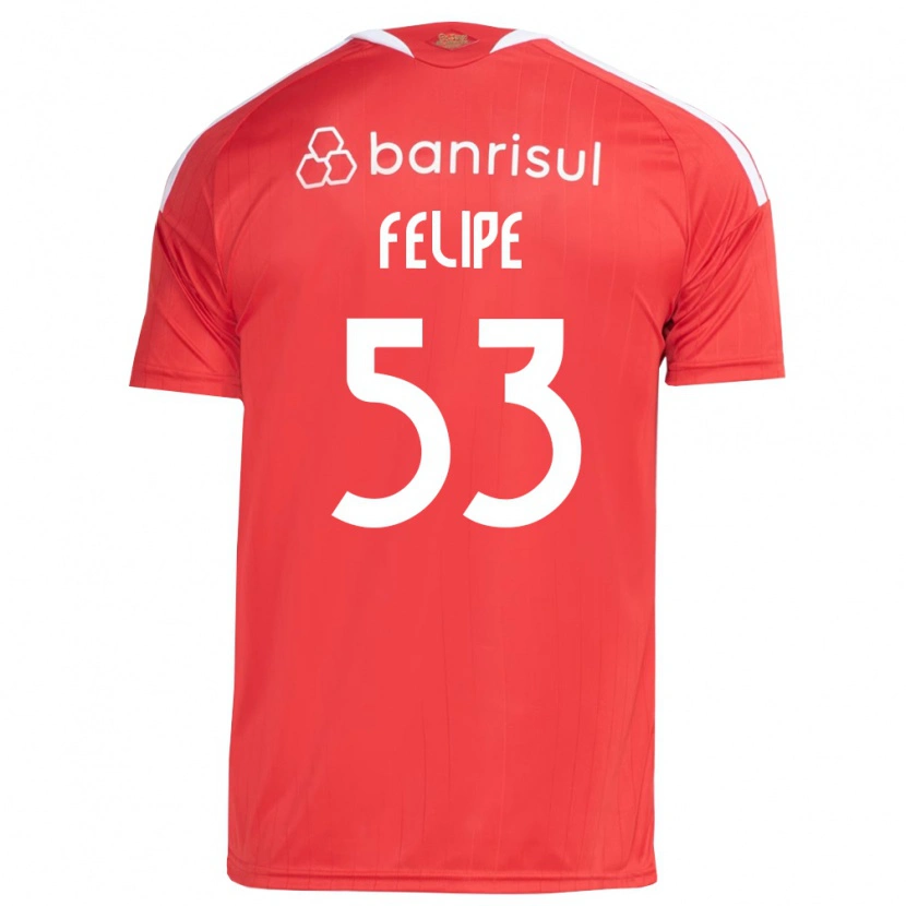 Danxen Kinderen Luiz Felipe #53 Rood Wit Thuisshirt Thuistenue 2026/27 T-Shirt