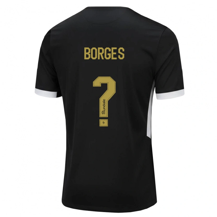 Danxen Kinderen Leo Borges #0 Zwart Wit Geel Thuisshirt Thuistenue 2026/27 T-Shirt