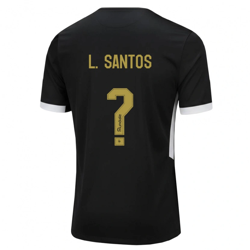 Danxen Kinderen Leo Santos #0 Zwart Wit Geel Thuisshirt Thuistenue 2026/27 T-Shirt