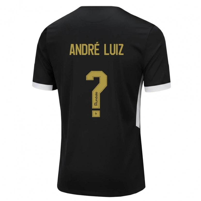 Danxen Kinderen André Luiz #0 Zwart Wit Geel Thuisshirt Thuistenue 2026/27 T-Shirt