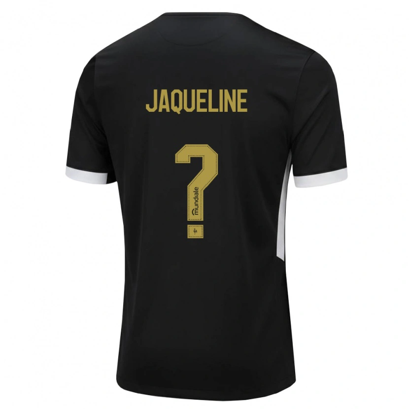 Danxen Kinderen Jaqueline #0 Zwart Wit Geel Thuisshirt Thuistenue 2026/27 T-Shirt