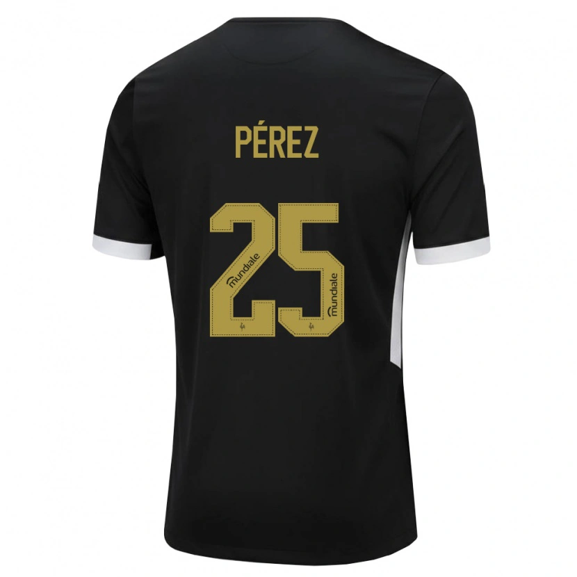 Danxen Kinderen Tomás Pérez #25 Zwart Wit Geel Thuisshirt Thuistenue 2026/27 T-Shirt
