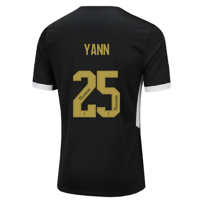 Danxen Kinderen Yann Neves #25 Zwart Wit Geel Thuisshirt Thuistenue 2026/27 T-Shirt