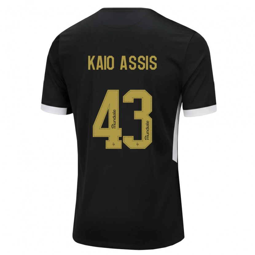 Danxen Kinderen Kaio Assis #43 Zwart Wit Geel Thuisshirt Thuistenue 2026/27 T-Shirt