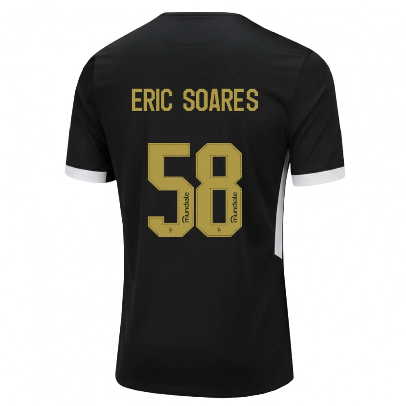 Danxen Kinderen Eric Soares #58 Zwart Wit Geel Thuisshirt Thuistenue 2026/27 T-Shirt