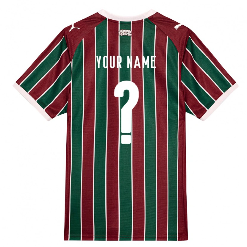 Danxen Kinderen Uw Naam #0 Groen Bordeaux Rood Wit Thuisshirt Thuistenue 2026/27 T-Shirt
