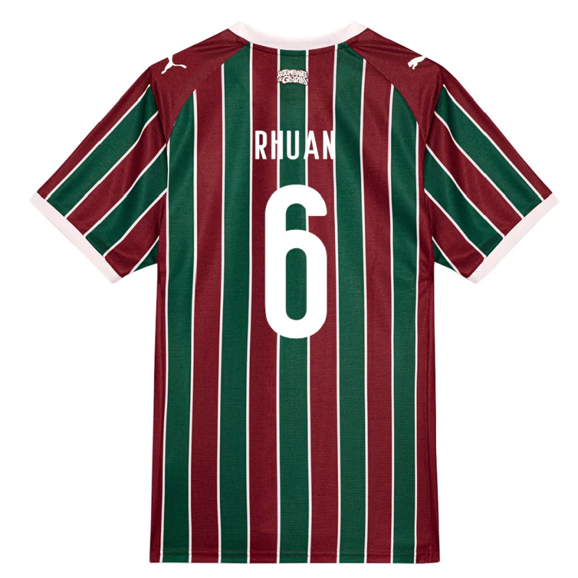 Danxen Kinderen Rhuan Wallace Stoeberl Barboza #6 Groen Bordeaux Rood Wit Thuisshirt Thuistenue 2026/27 T-Shirt
