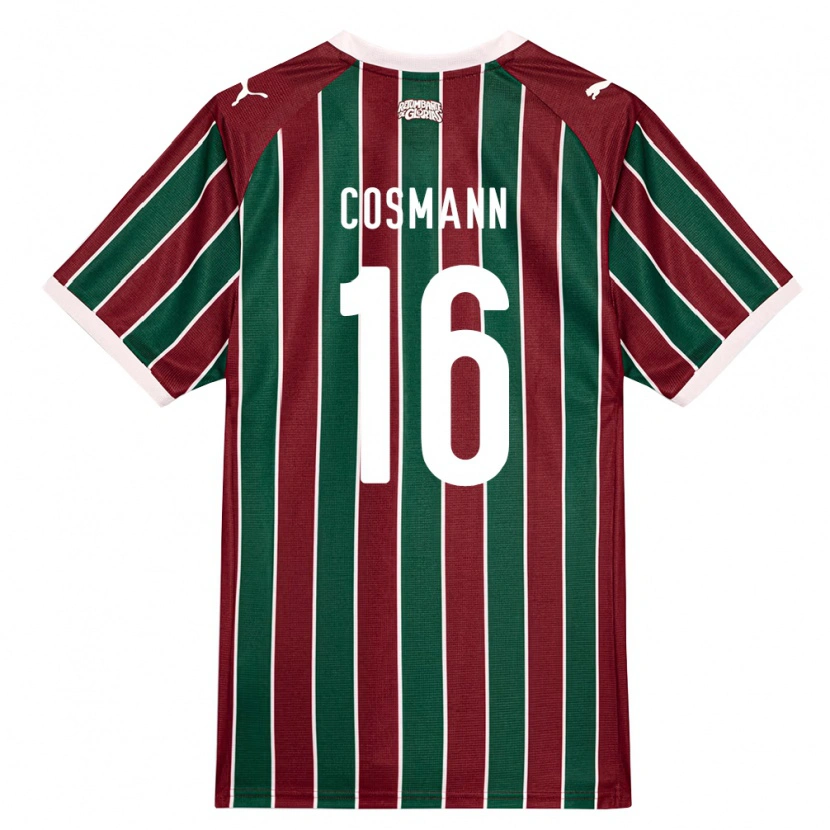 Danxen Kinderen Yasmin Cosmann #16 Groen Bordeaux Rood Wit Thuisshirt Thuistenue 2026/27 T-Shirt