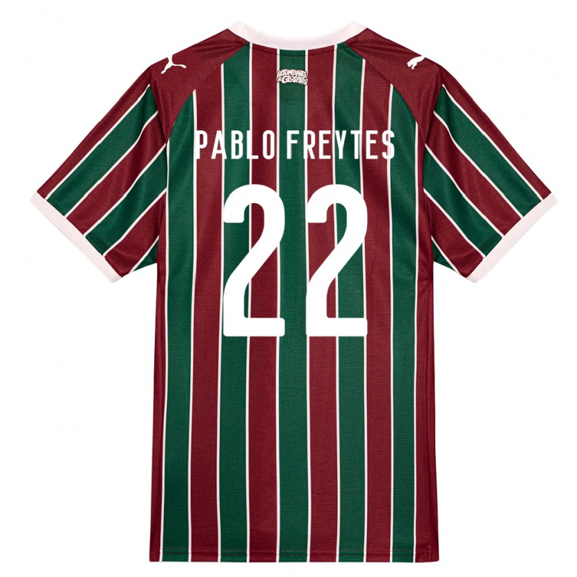 Danxen Kinderen Juan Pablo Freytes #22 Groen Bordeaux Rood Wit Thuisshirt Thuistenue 2026/27 T-Shirt