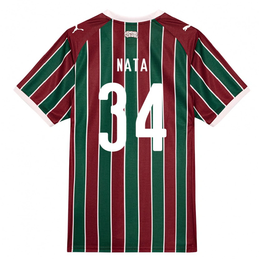 Danxen Kinderen Wesley Natã #34 Groen Bordeaux Rood Wit Thuisshirt Thuistenue 2026/27 T-Shirt