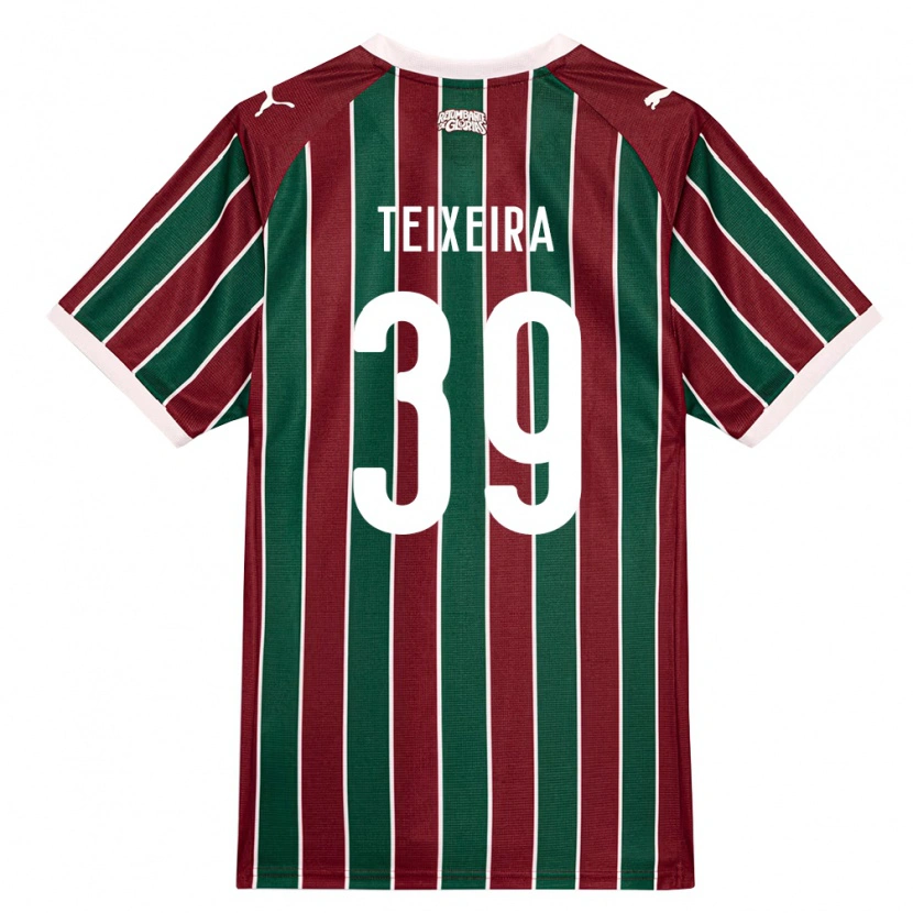 Danxen Kinderen Gabriel Teixeira #39 Groen Bordeaux Rood Wit Thuisshirt Thuistenue 2026/27 T-Shirt