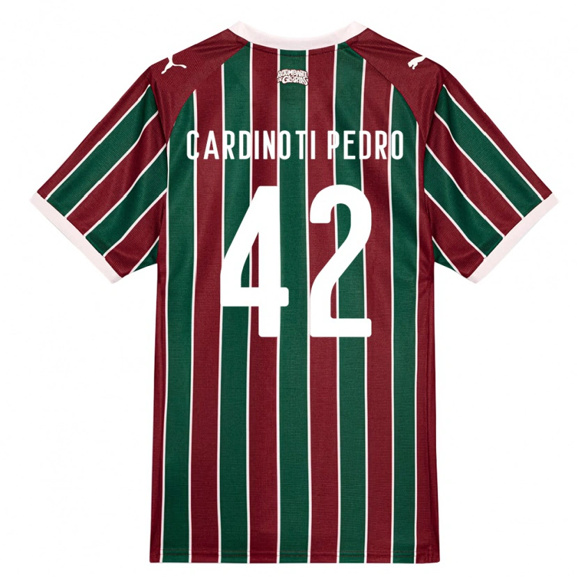Danxen Kinderen Jhonny Cardinoti Pedro #42 Groen Bordeaux Rood Wit Thuisshirt Thuistenue 2026/27 T-Shirt