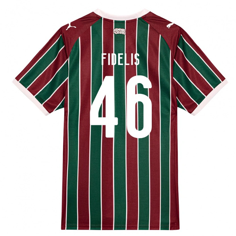 Danxen Kinderen Julio Fidelis #46 Groen Bordeaux Rood Wit Thuisshirt Thuistenue 2026/27 T-Shirt