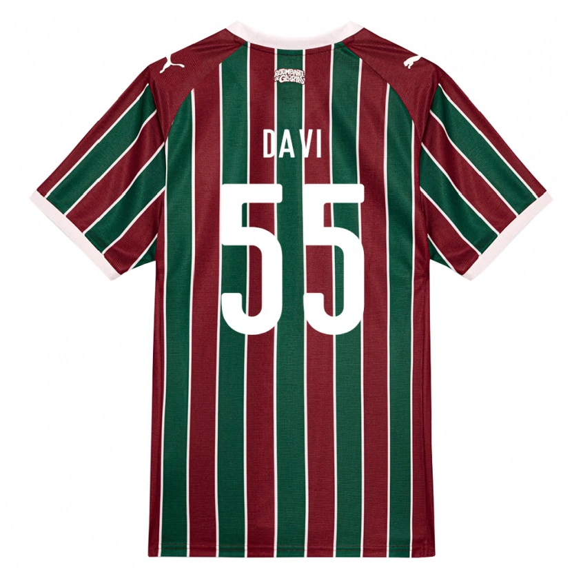 Danxen Kinderen Wallace Davi #55 Groen Bordeaux Rood Wit Thuisshirt Thuistenue 2026/27 T-Shirt