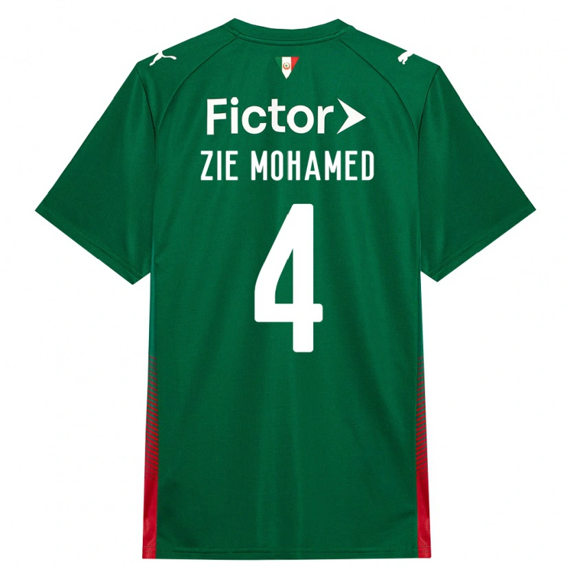 Danxen Kinderen Kone Zie Mohamed #4 Groen Rood Wit Thuisshirt Thuistenue 2026/27 T-Shirt