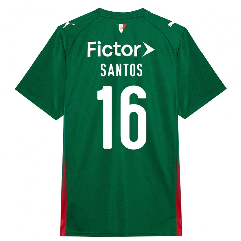 Danxen Kinderen Gaby Santos #16 Groen Rood Wit Thuisshirt Thuistenue 2026/27 T-Shirt