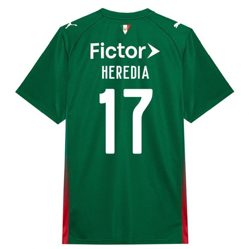 Danxen Kinderen Jesus Heredia #17 Groen Rood Wit Thuisshirt Thuistenue 2026/27 T-Shirt