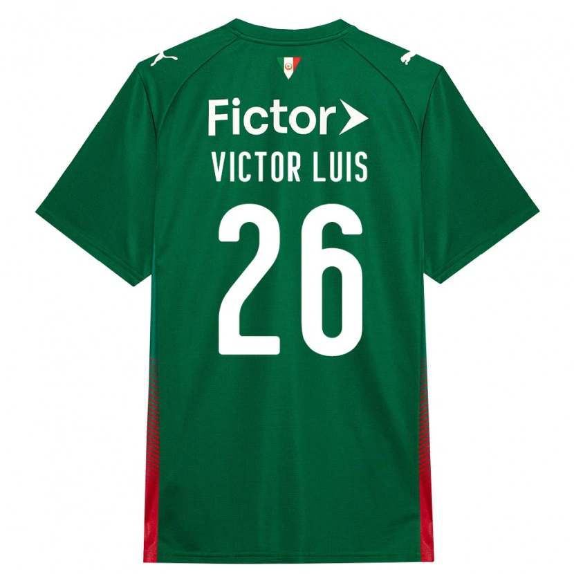 Danxen Kinderen Victor Luis #26 Groen Rood Wit Thuisshirt Thuistenue 2026/27 T-Shirt