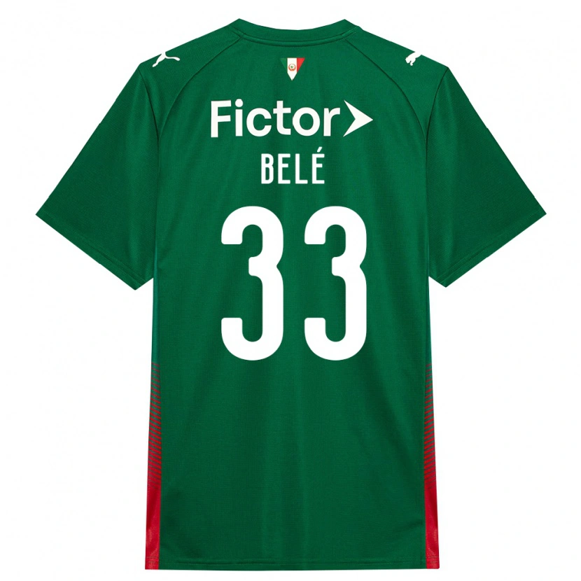 Danxen Kinderen Erick Belé #33 Groen Rood Wit Thuisshirt Thuistenue 2026/27 T-Shirt