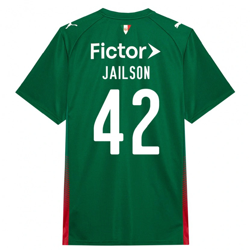 Danxen Kinderen Jailson #42 Groen Rood Wit Thuisshirt Thuistenue 2026/27 T-Shirt