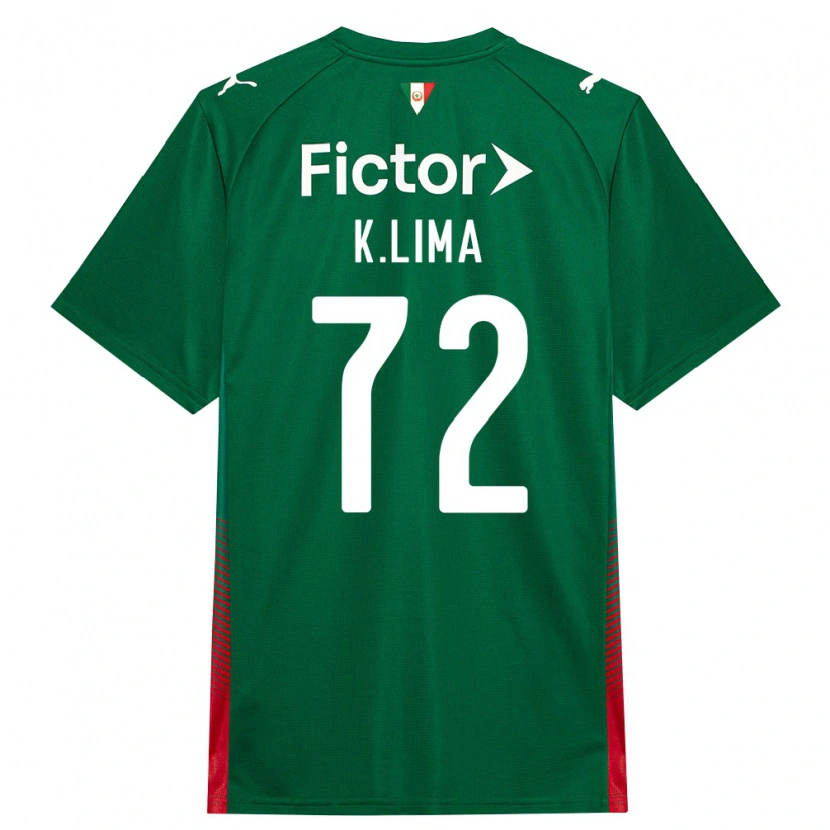 Danxen Kinderen Kauan Lima #72 Groen Rood Wit Thuisshirt Thuistenue 2026/27 T-Shirt
