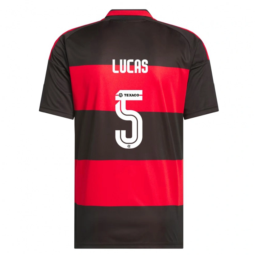 Danxen Kinderen Rayan Lucas #5 Rood Zwart Wit Thuisshirt Thuistenue 2026/27 T-Shirt