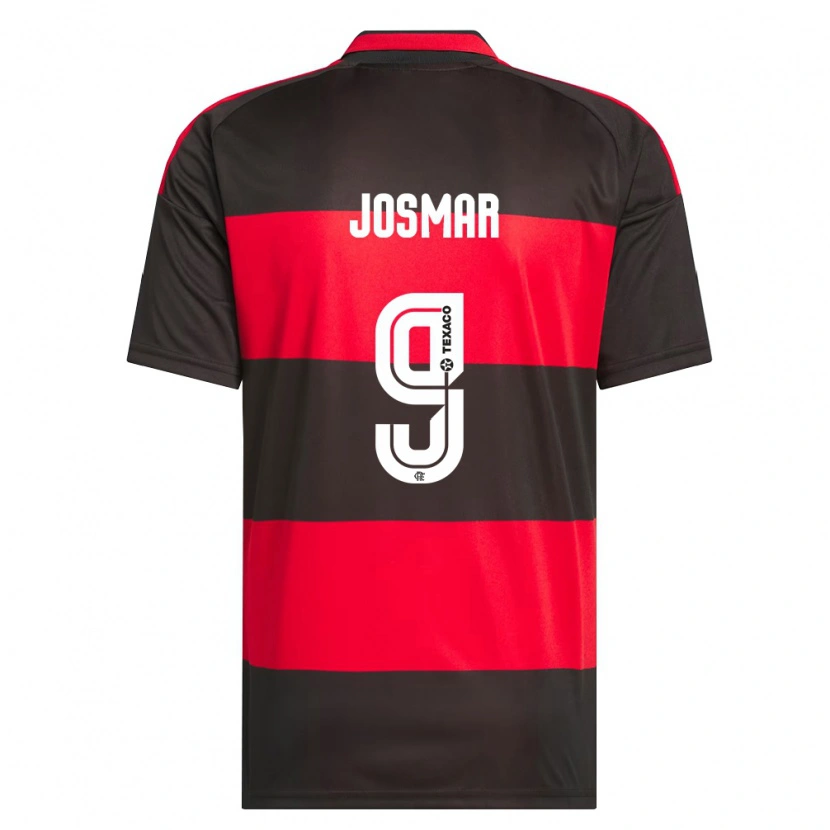 Danxen Kinderen Josmar Silva Miranda #9 Rood Zwart Wit Thuisshirt Thuistenue 2026/27 T-Shirt