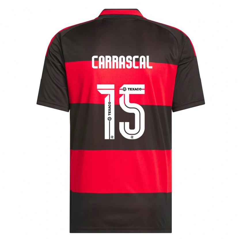 Danxen Kinderen Jorge Carrascal #15 Rood Zwart Wit Thuisshirt Thuistenue 2026/27 T-Shirt
