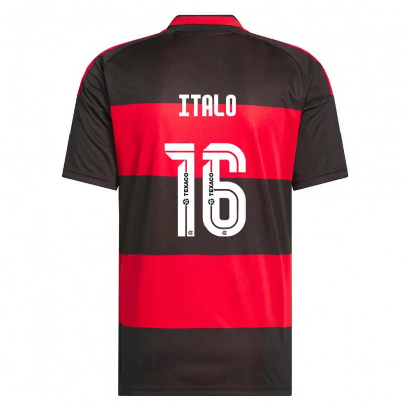 Danxen Kinderen Italo Pereira Dos Santos #16 Rood Zwart Wit Thuisshirt Thuistenue 2026/27 T-Shirt
