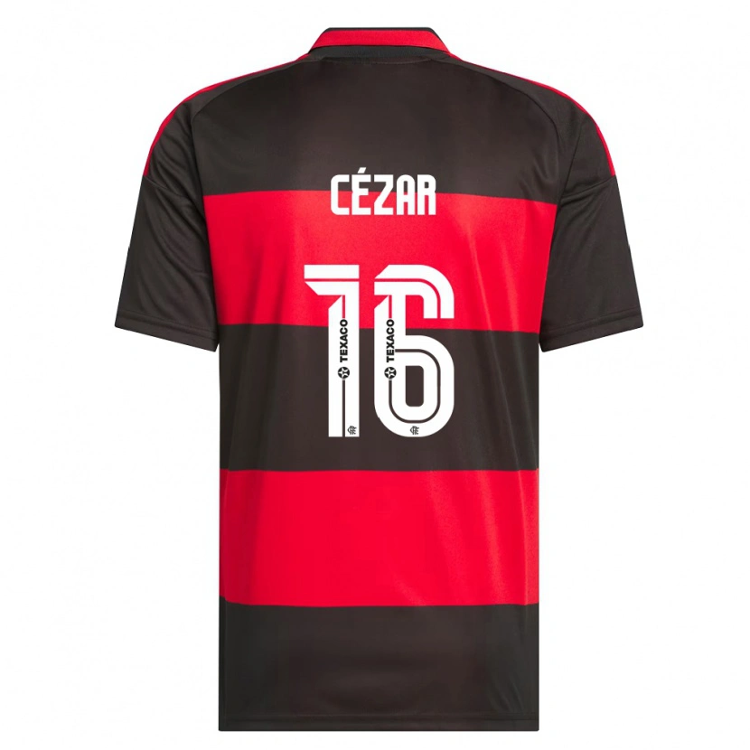 Danxen Kinderen Paulo Cézar #16 Rood Zwart Wit Thuisshirt Thuistenue 2026/27 T-Shirt