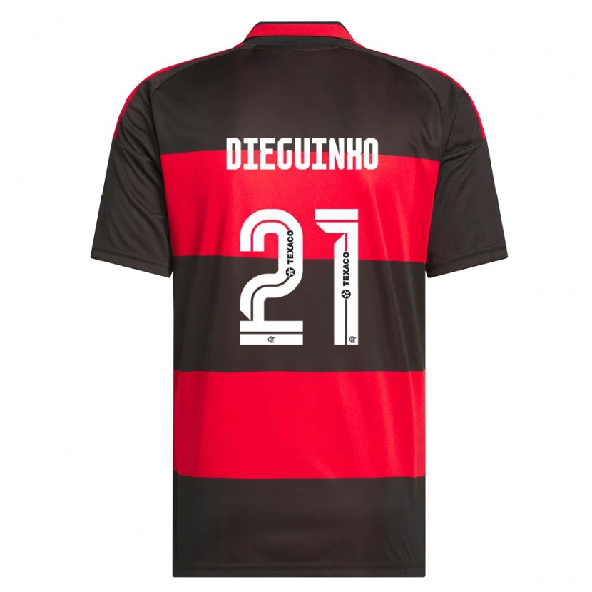 Danxen Kinderen Diego Guimarães Das Neves #21 Rood Zwart Wit Thuisshirt Thuistenue 2026/27 T-Shirt