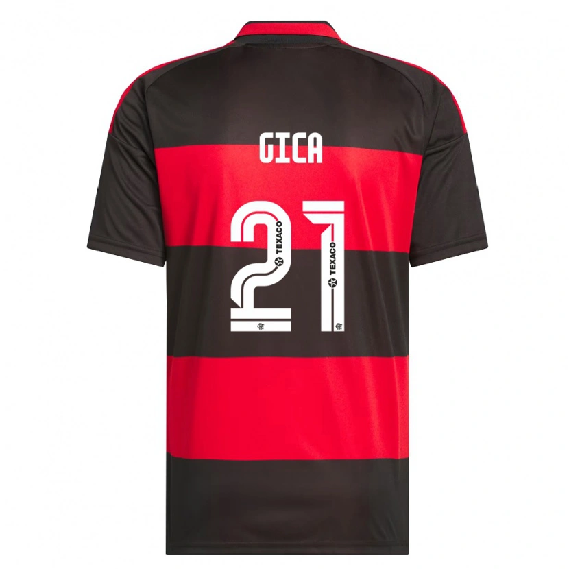 Danxen Kinderen Gica #21 Rood Zwart Wit Thuisshirt Thuistenue 2026/27 T-Shirt