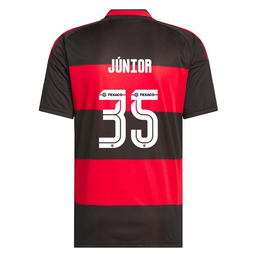 Danxen Kinderen Kaylaine Júnior #35 Rood Zwart Wit Thuisshirt Thuistenue 2026/27 T-Shirt