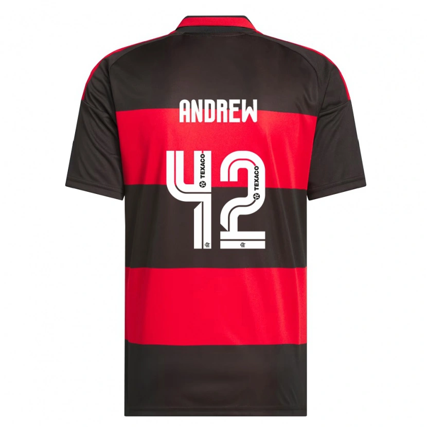 Danxen Kinderen Andrew Da Silva Ventura #42 Rood Zwart Wit Thuisshirt Thuistenue 2026/27 T-Shirt