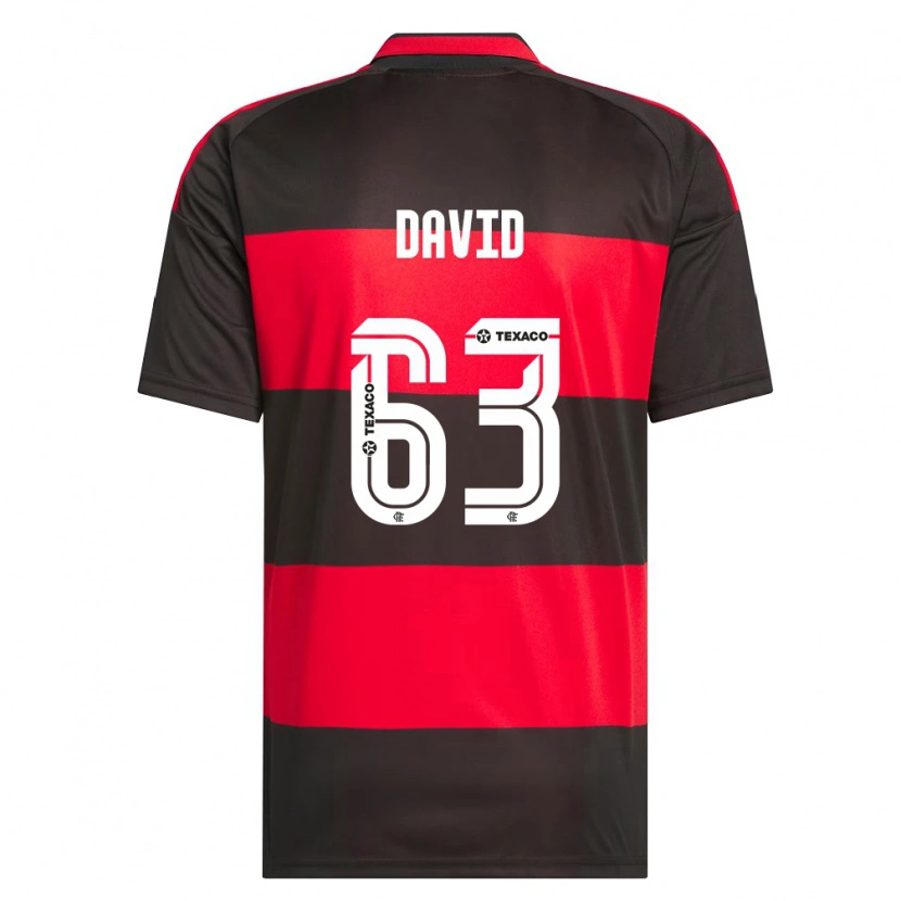 Danxen Kinderen David Viana De Oliveira #63 Rood Zwart Wit Thuisshirt Thuistenue 2026/27 T-Shirt