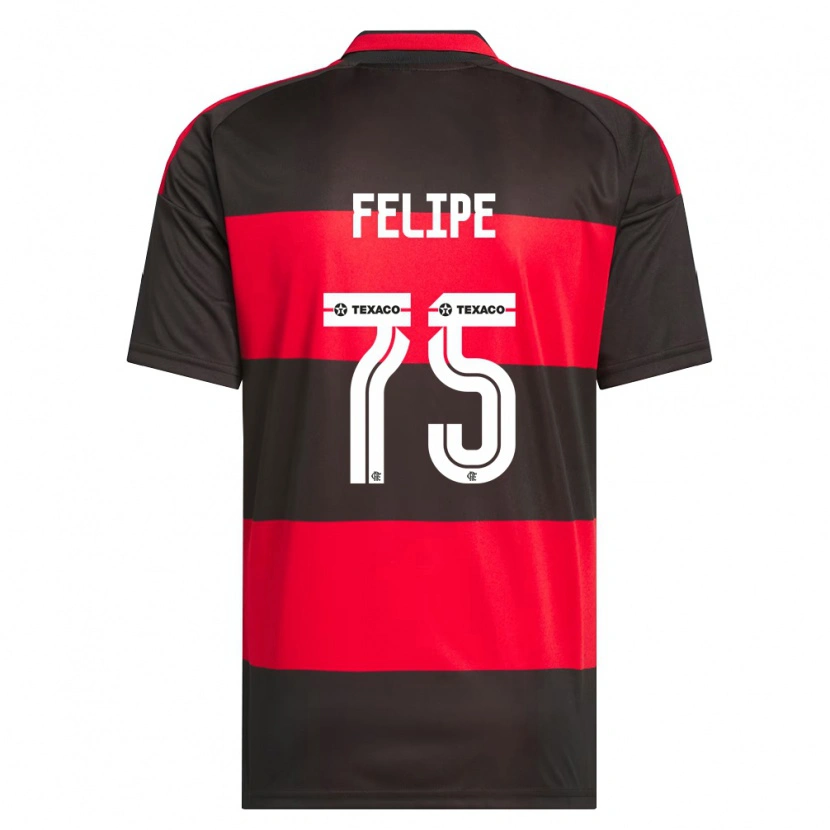 Danxen Kinderen Luiz Felipe #75 Rood Zwart Wit Thuisshirt Thuistenue 2026/27 T-Shirt