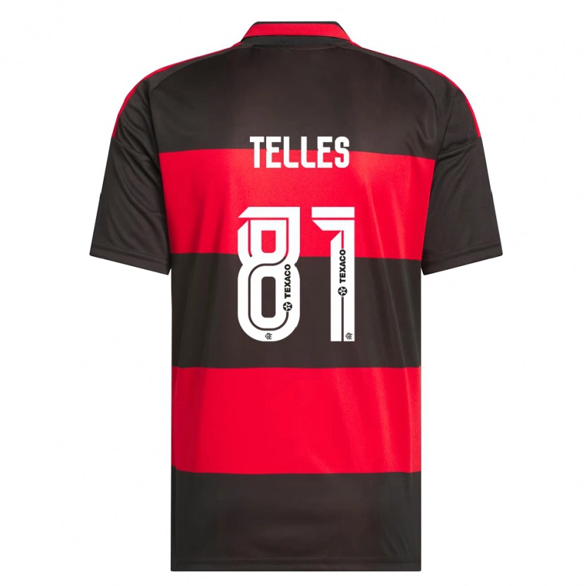 Danxen Kinderen Douglas Telles #81 Rood Zwart Wit Thuisshirt Thuistenue 2026/27 T-Shirt