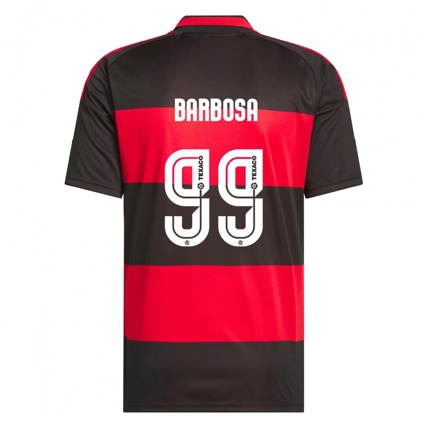 Danxen Kinderen Gabriel Barbosa #99 Rood Zwart Wit Thuisshirt Thuistenue 2026/27 T-Shirt