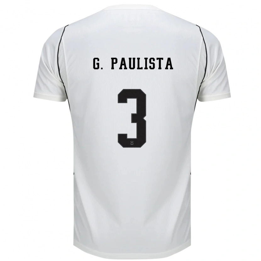 Danxen Kinderen Gabriel Paulista #3 Wit Zwart Rood Thuisshirt Thuistenue 2026/27 T-Shirt
