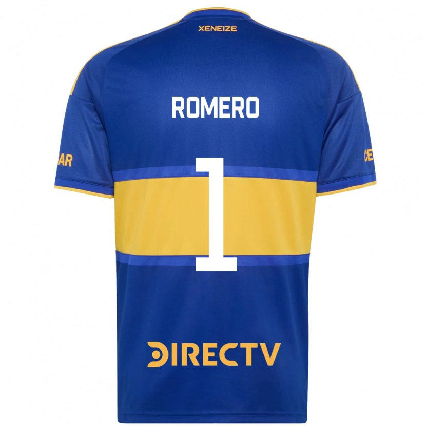 Danxen Kinderen Sergio Romero #1 Koninklijk Blauw Geel Thuisshirt Thuistenue 2026/27 T-Shirt