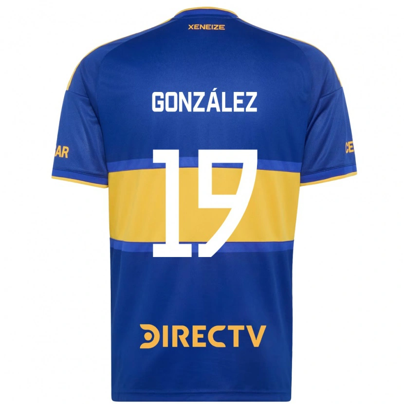 Danxen Kinderen Ezequiel González #19 Koninklijk Blauw Geel Thuisshirt Thuistenue 2026/27 T-Shirt