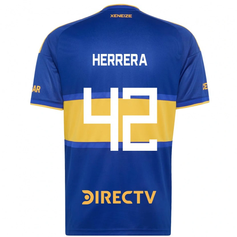 Danxen Kinderen Facundo Herrera #42 Koninklijk Blauw Geel Thuisshirt Thuistenue 2026/27 T-Shirt