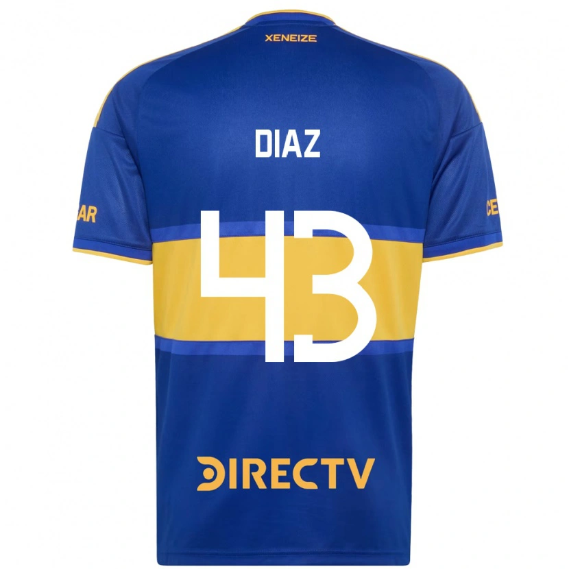 Danxen Kinderen Tomas Diaz #43 Koninklijk Blauw Geel Thuisshirt Thuistenue 2026/27 T-Shirt