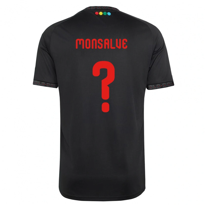 Danxen Kinderen Gaspar Monsalve #0 Zwart Rood Uitshirt Uittenue 2026/27 T-Shirt