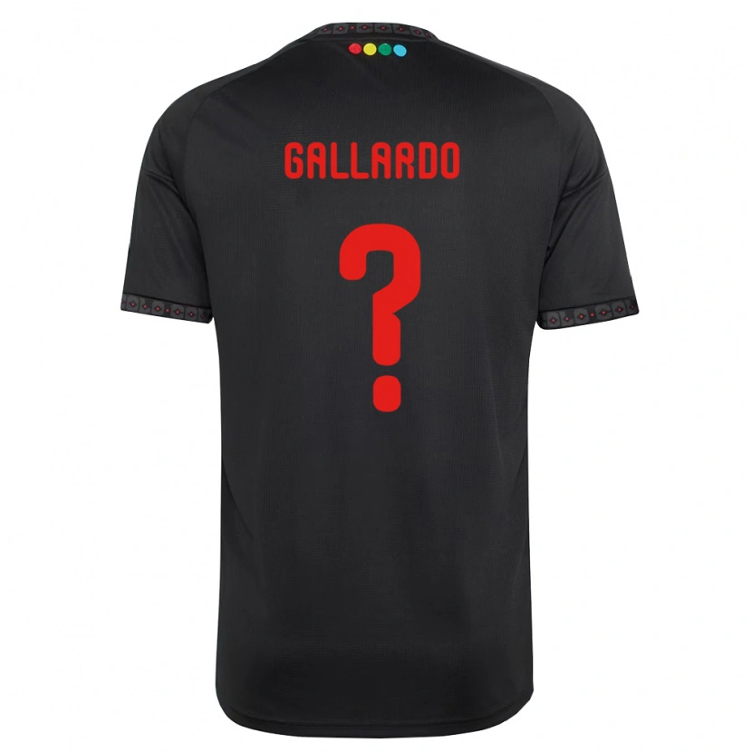 Danxen Kinderen Alexia Gallardo #0 Zwart Rood Uitshirt Uittenue 2026/27 T-Shirt