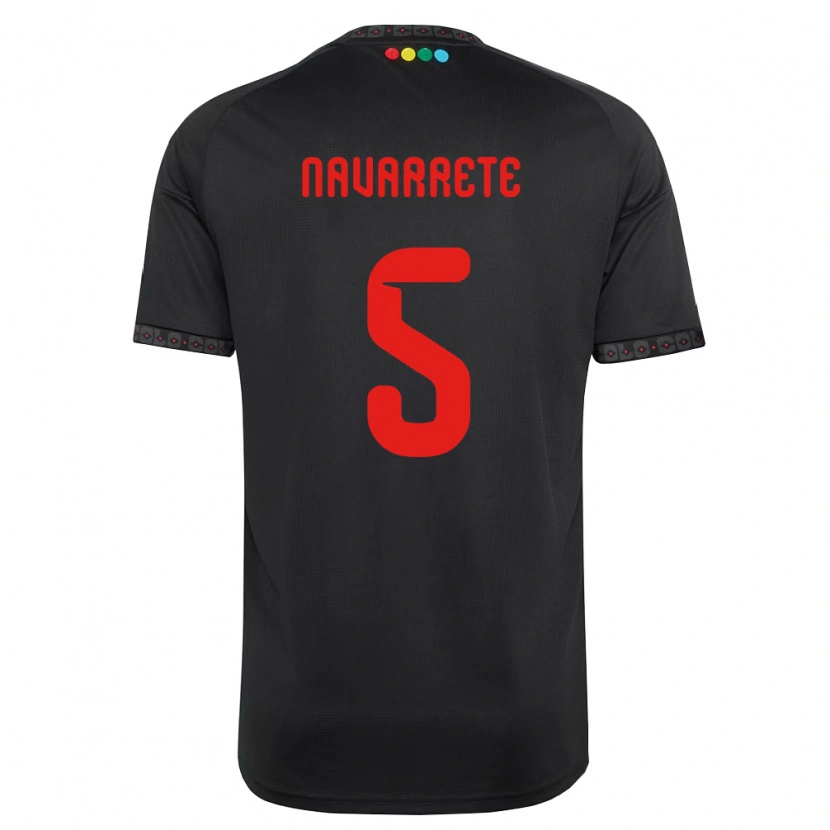Danxen Kinderen Martín Navarrete #5 Zwart Rood Uitshirt Uittenue 2026/27 T-Shirt