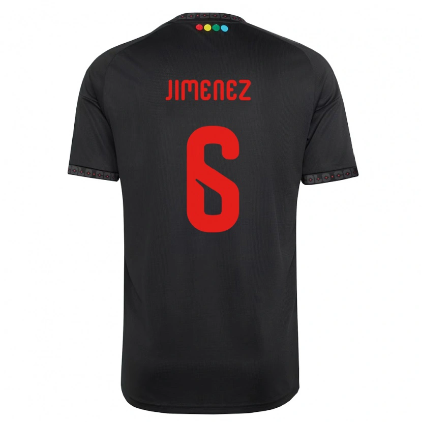 Danxen Kinderen Yastin Jiménez #6 Zwart Rood Uitshirt Uittenue 2026/27 T-Shirt