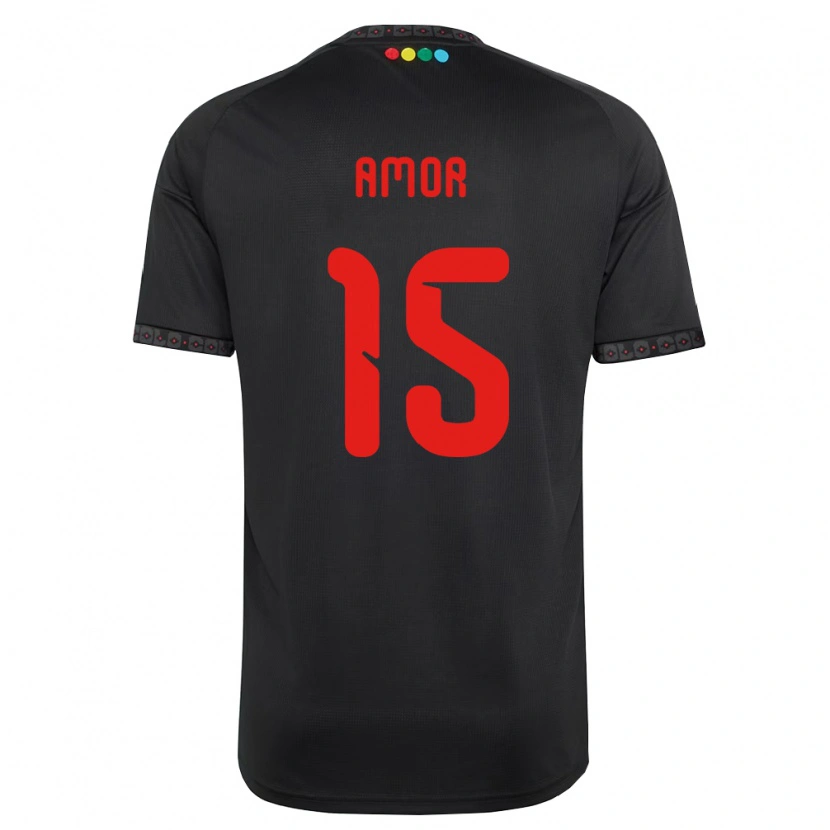Danxen Kinderen Emiliano Amor #15 Zwart Rood Uitshirt Uittenue 2026/27 T-Shirt